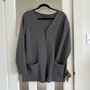 Long wool cardigan